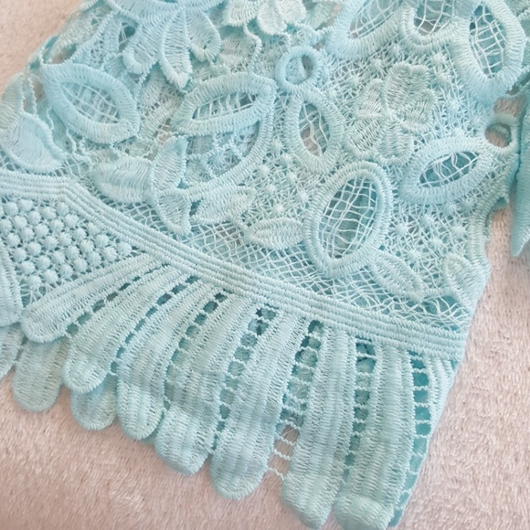 24. Baby blue lace blouse - Picture 5 of 8